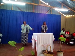 Worship service in progress.